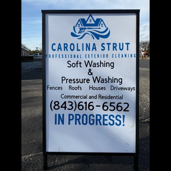 What cleaning solutions do you use during pressure washing?